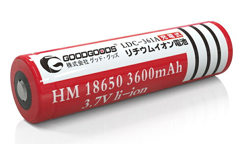JAN 4571461860183 GOODGOODS 充電式リチウムイオン電池 LDC-361A 株式会社グッド・グッズ スポーツ・アウトドア 画像
