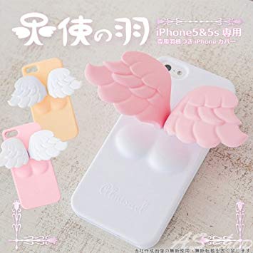 JAN 4580373610724 iPhone5S/5 ソフトシリコンケース 天使の羽 Lovely Pink ピンク 株式会社ヴァップス スマートフォン・タブレット 画像