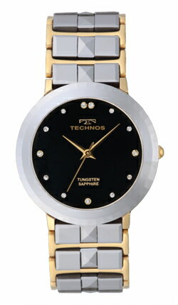 JAN 4580397952657 TECHNOS タングステン＆きらきら腕時計レディース T9816GB 有限会社ティーツーインターナショナル 腕時計 画像