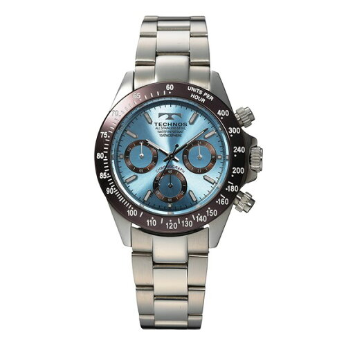 JAN 4580397956082 テクノスTECHNOS腕時計クロノグラフ 10気圧防水 T4251AI アイスブルー05 有限会社ティーツーインターナショナル 腕時計 画像
