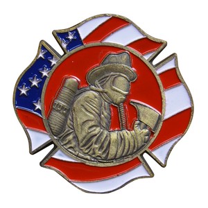 JAN 4580407434692 チャレンジコイン FIRE RESCUE マルタ十字型 消防 記念メダル 株式会社デジスト ホビー 画像