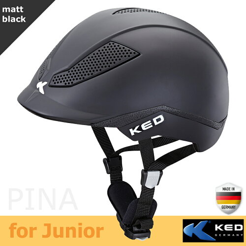 JAN 4580441498254 乗馬用ヘルメット KED PINA  黒 マットブラック ジュニア用 株式会社てこもの スポーツ・アウトドア 画像