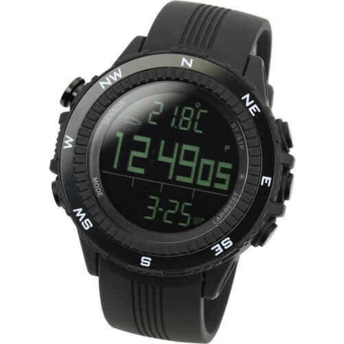 JAN 4580451570049 ラドウェザー腕時計デジタルコンパス 高度計 気圧計 温度計 天気予測機能 クロノグラフ 01ブラック反転液晶 株式会社クラージュ 腕時計 画像