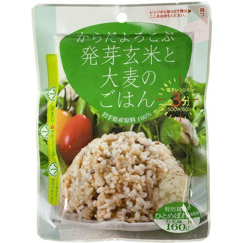 JAN 4582199000482 からだよろこぶ発芽玄米と大麦のごはん(160g) 株式会社JAグリーンサービス花巻 食品 画像