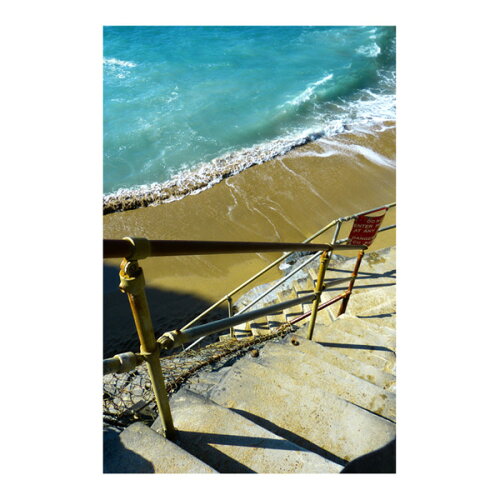 JAN 4582457983878 特大MU3アクセント壁紙 海へ続く階段 ph2088 海岸 ビーチ 夏 砂浜 Lucca インテリア・寝具・収納 画像