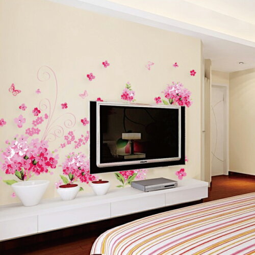 JAN 4582457986718 ウォールステッカー/桜の花 ピンク系フラワー サクラ 北欧 シール 壁紙 ガーデン Lucca インテリア・寝具・収納 画像
