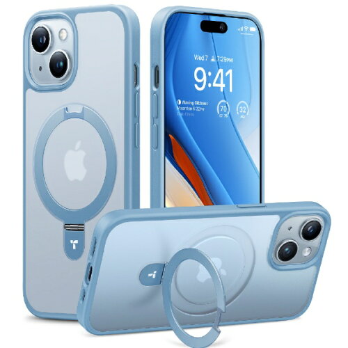 JAN 4582724760829 TORRASトラス UPRO Ostand Matte Case for iPhone 15 Torras トーラス ライトブルー X00FX0853 楽創天成株式会社 スマートフォン・タブレット 画像