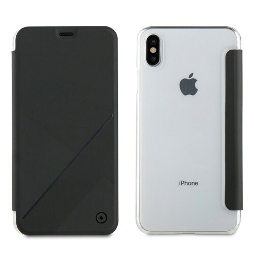 JAN 4589753040526 muvit iPhone XS Max FOLIO CASE グラフィックブラック MV15052i65 株式会社ロア・インターナショナル スマートフォン・タブレット 画像