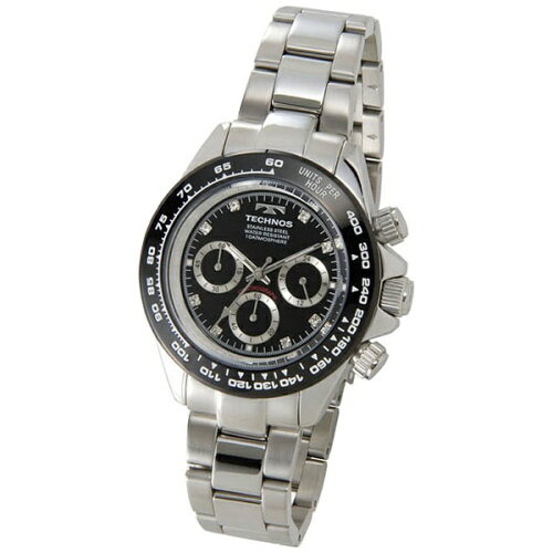 JAN 4589911853395 テクノス TECHNOS クオーツ メンズ クロノ 腕時計 T4392TB ブラック 有限会社ティーツーインターナショナル 腕時計 画像