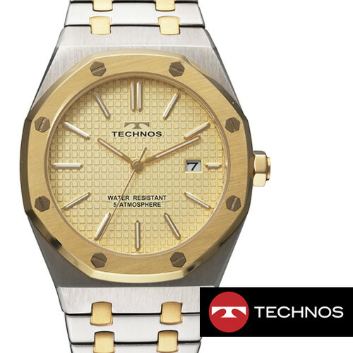 JAN 4589911861635 テクノス メンズ腕時計 T9539TC グランドポートコンビ/シャンパン 有限会社ティーツーインターナショナル 腕時計 画像