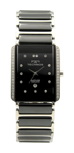 JAN 4589911861819 テクノスTECHNOS：A時計テクノスTECHNOS/テクノス T9557TB セラミック＆ステンレス 3針パヴェベゼル 腕時計 メンズ ブラック 有限会社ティーツーインターナショナル 腕時計 画像