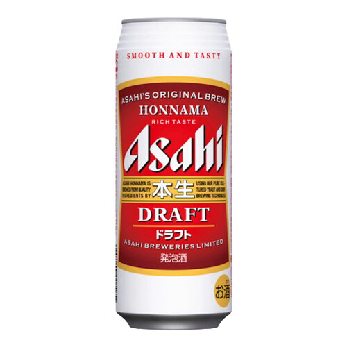 JAN 4901004005427 アサヒビール 本生ドラフト缶５００　発泡酒２５％未満 アサヒビール株式会社 ビール・洋酒 画像