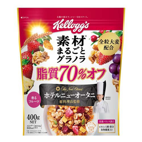 JAN 4901113521863 日本ケロッグ 素材まるごとグラノラ 脂質70%オフ 400g 日本ケロッグ(同) 食品 画像