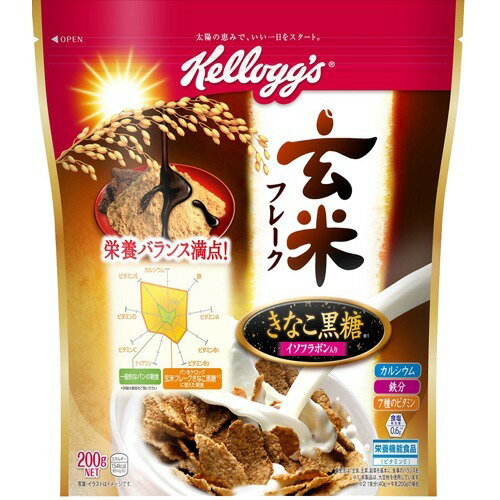 JAN 4901113830408 ケロッグ 玄米フレーク きなこ黒糖 袋(200g) 日本ケロッグ(同) 食品 画像