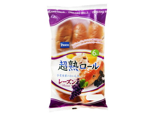 JAN 4901820347244 パスコ 超熟ロール レーズン 6個 敷島製パン株式会社 食品 画像