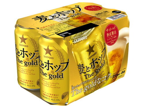 JAN 4901880874346 サッポロビール サッポロ麦とホップＴｈｅ　ｇｏｌｄ缶３５０Ｐ サッポロビール株式会社 ビール・洋酒 画像
