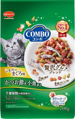 JAN 4902112042298 コンボ 猫下部尿路の健康維持 まぐろ味・かつお節・小魚添え(140g*5袋入) 日本ペットフード株式会社 ペット・ペットグッズ 画像