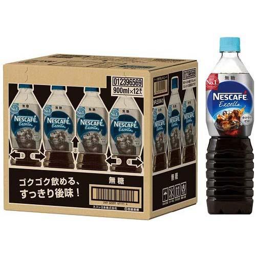 JAN 4902201411127 ネスカフェ エクセラ ボトルコーヒー 無糖(900ml*12本入) ネスレ日本株式会社 水・ソフトドリンク 画像