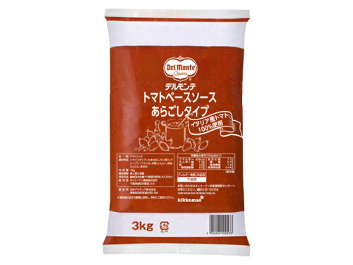 JAN 4902204000533 キッコーマン ＤＥＬ　トマトベースソース　あらごしタイプ　３ｋｇ 日本デルモンテ株式会社 食品 画像