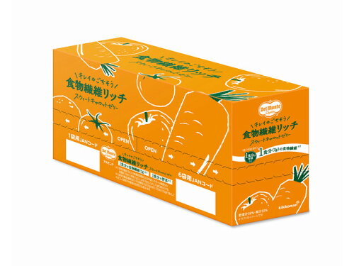 JAN 4902204003572 キッコーマン 食物繊維リッチ　キャロットゼリー　１６０ｇ×６ 日本デルモンテ株式会社 ダイエット・健康 画像