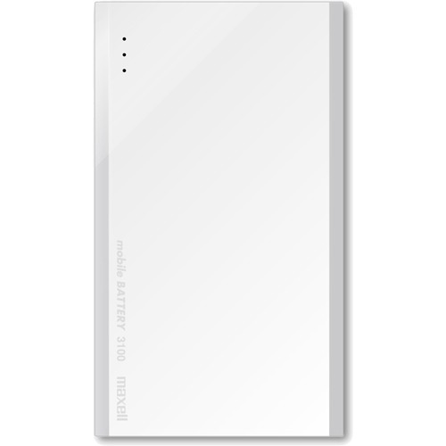 JAN 4902580757854 マクセル 薄型モバイルバッテリー ホワイト MPC-T3100PWH(1台) マクセル株式会社 スマートフォン・タブレット 画像