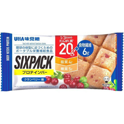 JAN 4902750701465 SIXPACK プロテインバー クランベリー味(40g) ユーハ味覚糖株式会社 ダイエット・健康 画像