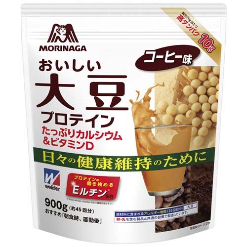 JAN 4902888728358 ウイダー おいしい大豆プロテイン コーヒー味(900g) 森永製菓株式会社 ダイエット・健康 画像