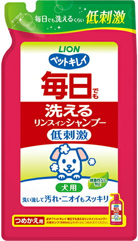 JAN 4903351001817 ペットキレイ 毎日でも洗えるリンスインシャンプー 愛犬用 つめかえ用(400ml) ライオン商事株式会社 ペット・ペットグッズ 画像