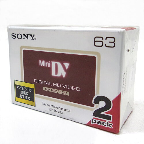 JAN 4905524341379 SONY miniDVテープ 2DVM63HD ソニーグループ株式会社 TV・オーディオ・カメラ 画像