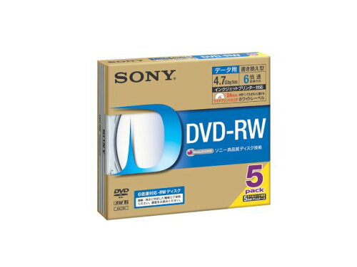 JAN 4905524361193 SONY DVD-RW データ用 5DMW47HPS6 ソニーグループ株式会社 TV・オーディオ・カメラ 画像