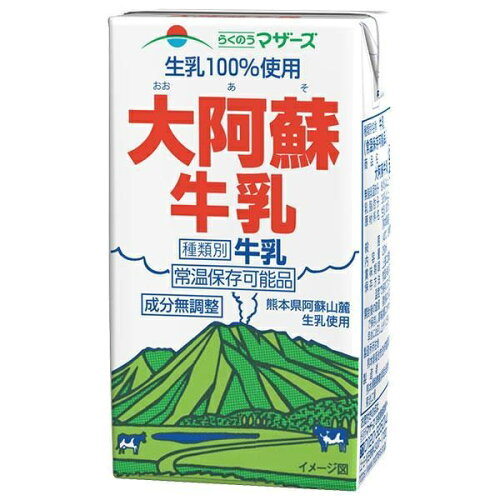 JAN 4908839181012 らくのうマザーズ 大阿蘇牛乳 ロングライフ 250ml 熊本県酪農業協同組合連合会 水・ソフトドリンク 画像
