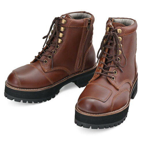 JAN 4909449622025 デイトナ DS-001+ ダービーライドブーツ 厚底ソール ブラウン・サイズ：23.0 41423 DAYTONA 株式会社デイトナ 車用品・バイク用品 画像