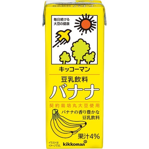 JAN 4930726000670 キッコーマン 豆乳飲料 バナナ(200ml*18本入) キッコーマンソイフーズ株式会社 水・ソフトドリンク 画像