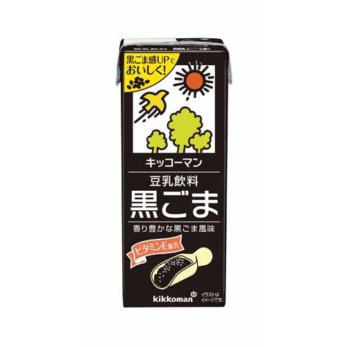 JAN 4930726000700 キッコーマン 豆乳飲料 黒ごま(200ml*18本入) キッコーマンソイフーズ株式会社 水・ソフトドリンク 画像