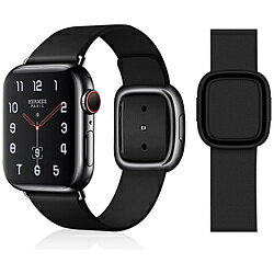 JAN 4932883365043 VPG Apple Watch用本革モダンバックルバンド 42-44mm ブラック AW-LEM02BK 株式会社アオヤマ スマートフォン・タブレット 画像