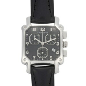 JAN 4938540120055 HAMILTON H19412733 ロイドクロノ ブラック ブラック革ベルト メンズ ダイヤモンド株式会社 腕時計 画像