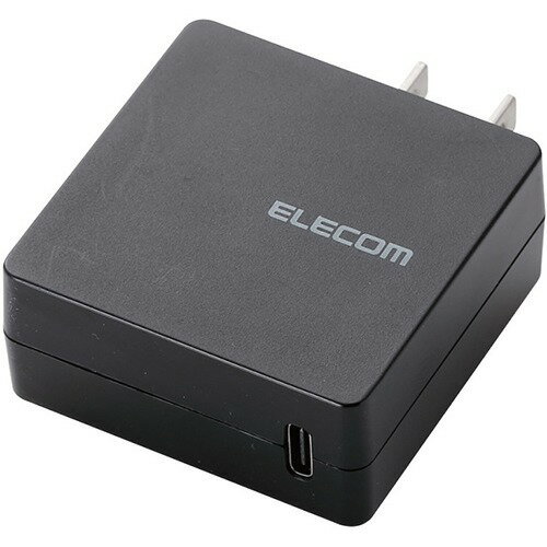 JAN 4953103303638 エレコム フラット型USB充電器 Type-Cポート ブラック MPA-ACCEN008BK(1コ入) エレコム株式会社 スマートフォン・タブレット 画像