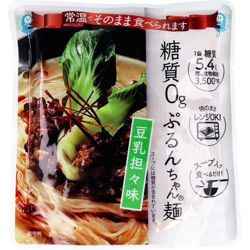 JAN 4957884900291 ぷるんちゃん麺 豆乳坦々味(200g) オーミケンシ株式会社 ダイエット・健康 画像