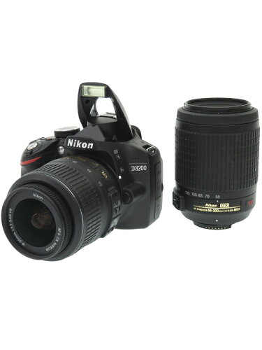 JAN 4960759134974 Nikon  デジタル一眼レフカメラ D3200 ダブルズームキット BLACK 株式会社ニコン TV・オーディオ・カメラ 画像