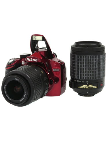 JAN 4960759134981 Nikon デジタル一眼カメラ D3200 ダブルズームキット RED 株式会社ニコン TV・オーディオ・カメラ 画像