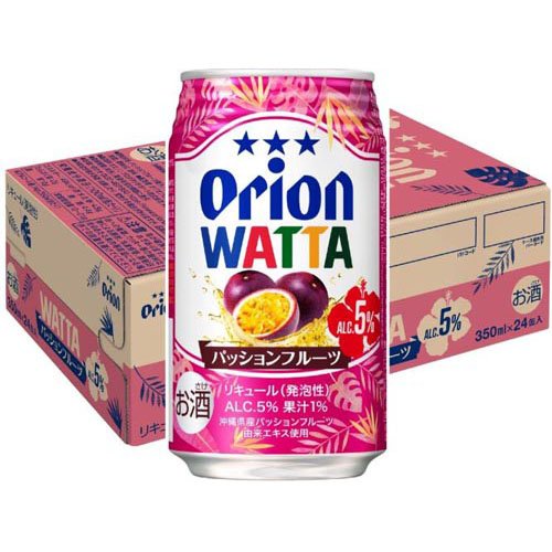 JAN 4962656515580 オリオンビール WATTA パッションフルーツ 缶 350X24 オリオンビール株式会社 ビール・洋酒 画像