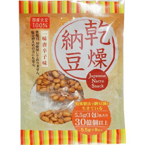 JAN 4962709200326 乾燥納豆 一味唐辛子味(5.5g*8包) 株式会社タコー 食品 画像