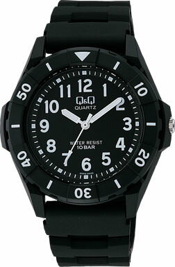 JAN 4966006066258 CITIZEN　Q＆Q　腕時計　スポーツウォッチ　アナログ表示　　　　ブラック×ブラック　VR58-001 シチズン時計株式会社 腕時計 画像