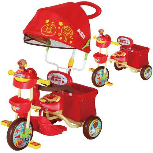 JAN 4967057021517 ブザー付おでかけ三輪車 それいけ！アンパンマン デラックスII レッド(1台) エム・アンド・エム株式会社 おもちゃ 画像