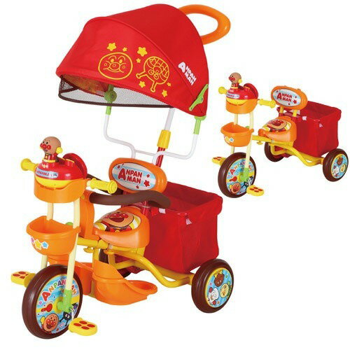 JAN 4967057021555 ブザー付おでかけ三輪車 それいけ！アンパンマン デラックスII オレンジ(1台) エム・アンド・エム株式会社 おもちゃ 画像