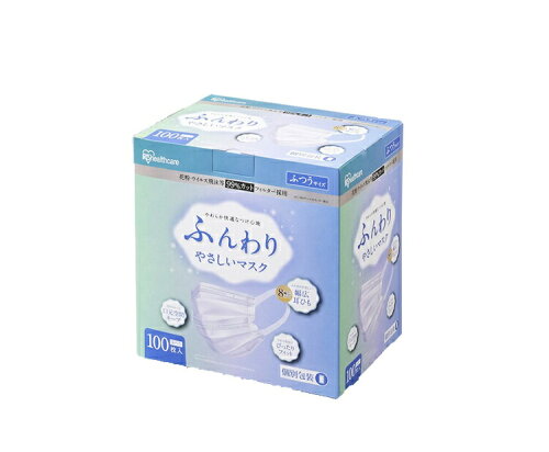 JAN 4967576534307 アイリスオーヤマ ふんわりやさしいマスク 100枚入 PK-FY100L アイリスオーヤマ株式会社 医薬品・コンタクト・介護 画像