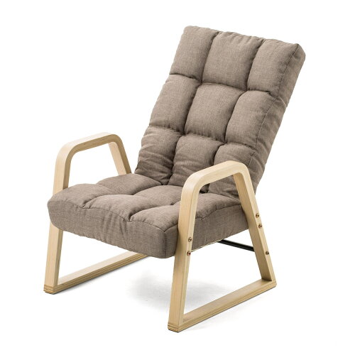 JAN 4969887132968 高座椅子 安楽椅子 コンパクト 背もたれ6段階角度調整 サンワサプライ株式会社 インテリア・寝具・収納 画像