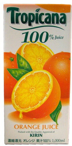 JAN 4972050005105 キリン トロピカーナ100%ジュース オレンジ LLスリム 1L 小岩井乳業株式会社 水・ソフトドリンク 画像
