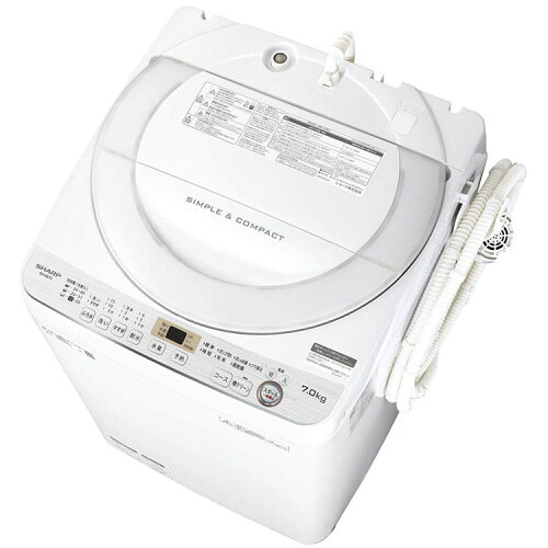 JAN 4974019100104 SHARP 全自動洗濯機 ES-GE7C-W シャープ株式会社 家電 画像