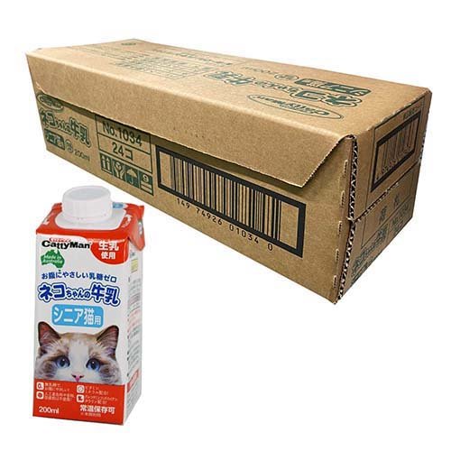 JAN 4974926002393 キャティーマン ネコちゃんの牛乳 シニア猫用(200ml*24個入) ドギーマンハヤシ株式会社 ペット・ペットグッズ 画像